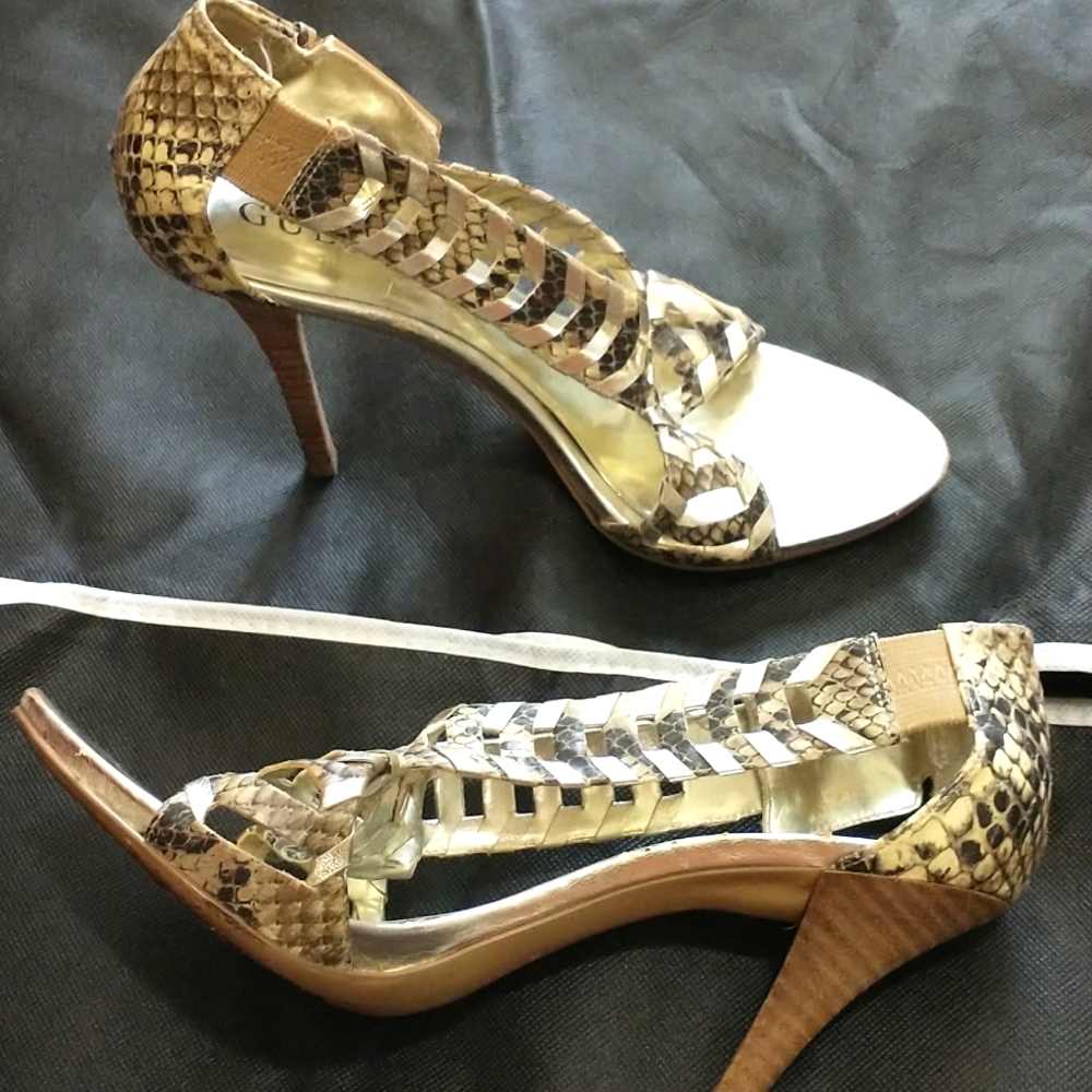 Guess Snake skin open toe sandals